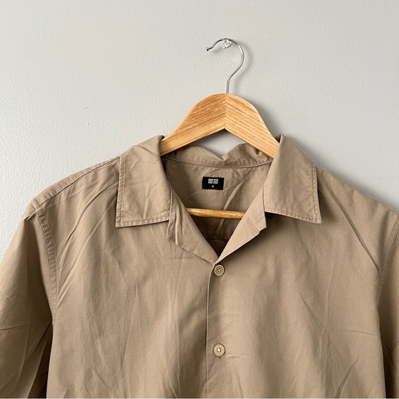 Uniqlo Brown Button Down Short Sleeve Polo - Medium - Picture 5 of 12